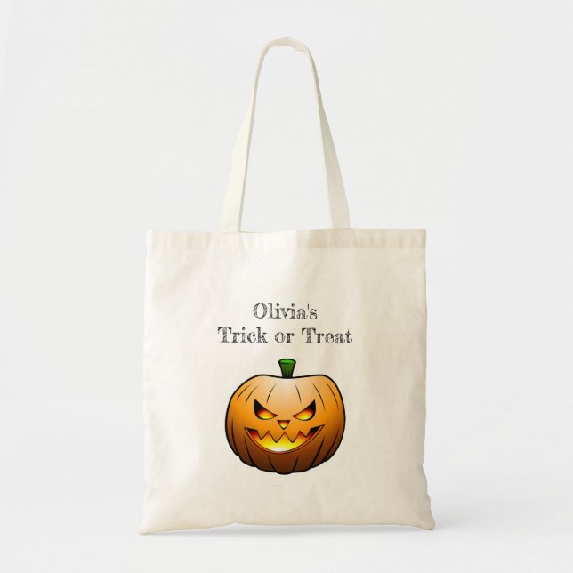 Halloween Candy Tote Bag Tygkasse (Framsidan)