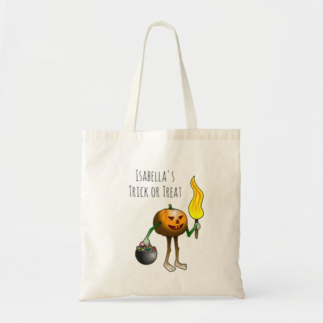 Halloween Candy Tote Bag Tygkasse (Framsidan)