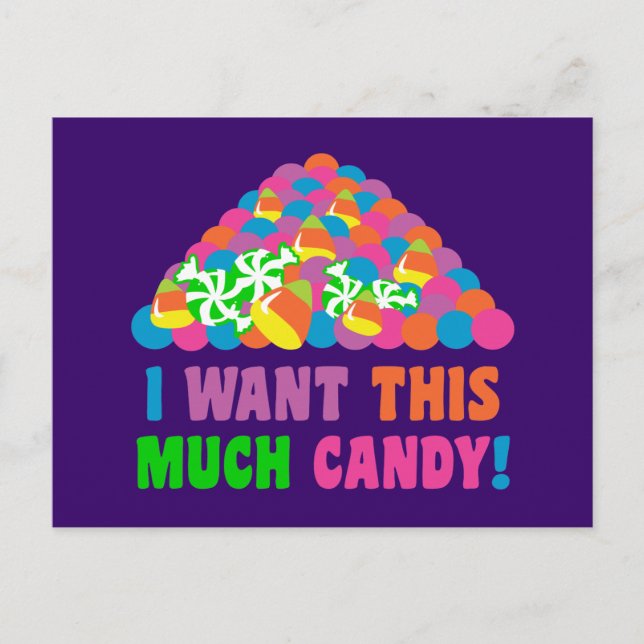 Halloween Candy Vykort (Framsida)