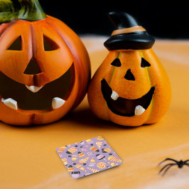 Halloween Candycorn Underlägg Papper Kvadrat