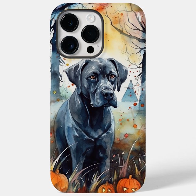 Halloween Cane Corso Med Pumpa Skräck (Baksida)