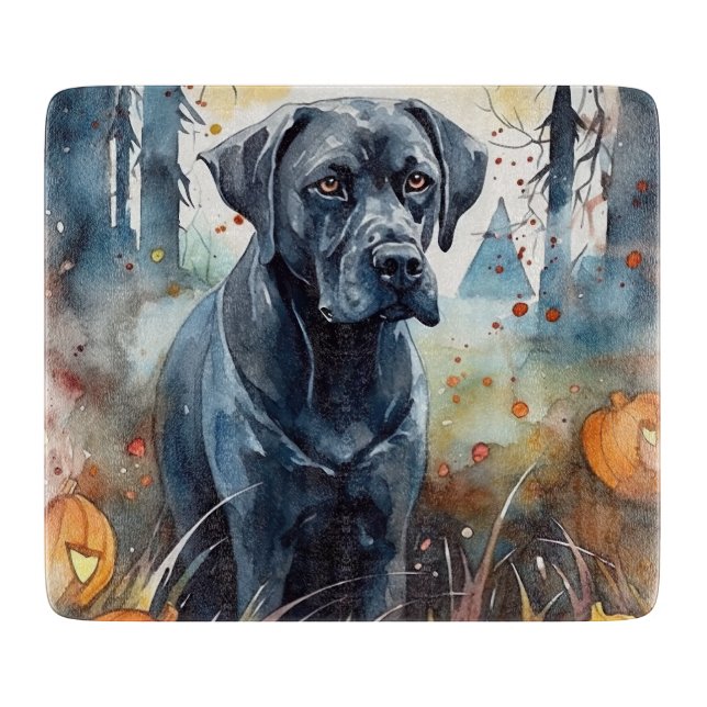 Halloween Cane Corso Med Pumpa Skräckinjagande (Framsidan)