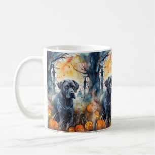 Halloween Cane Corso med pumpor Skräckinjagande Kaffemugg