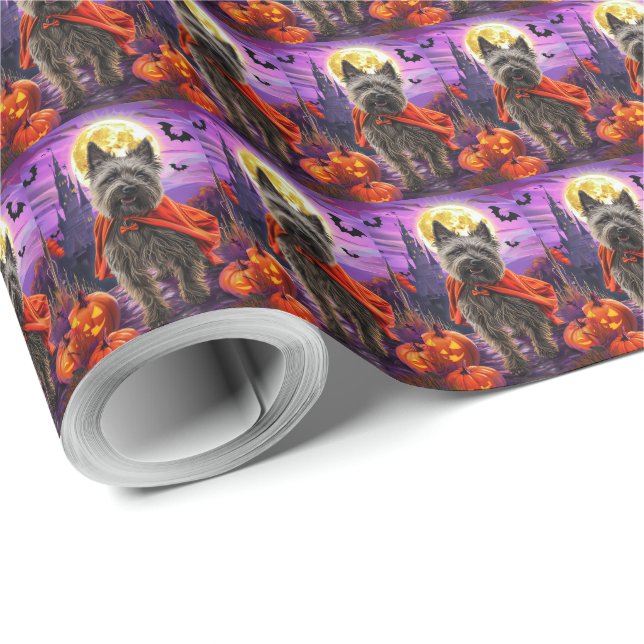 Halloween Cane Corso Vampyr Pumpa Skräck Presentpapper (Rulle Hörn)