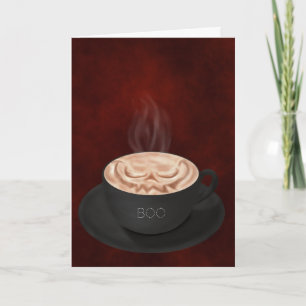 Halloween Cappuccino Art Jack-o-lantern Kort