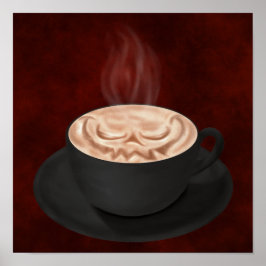 Halloween Cappuccino Art Jack-o-lantern Poster