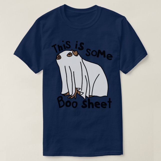Halloween Capybara Det här är Boo Lakan T Shirt (Design framsida)