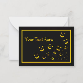 Halloween Card-Anpassade, Glowing Ansikte Anteckningskort
