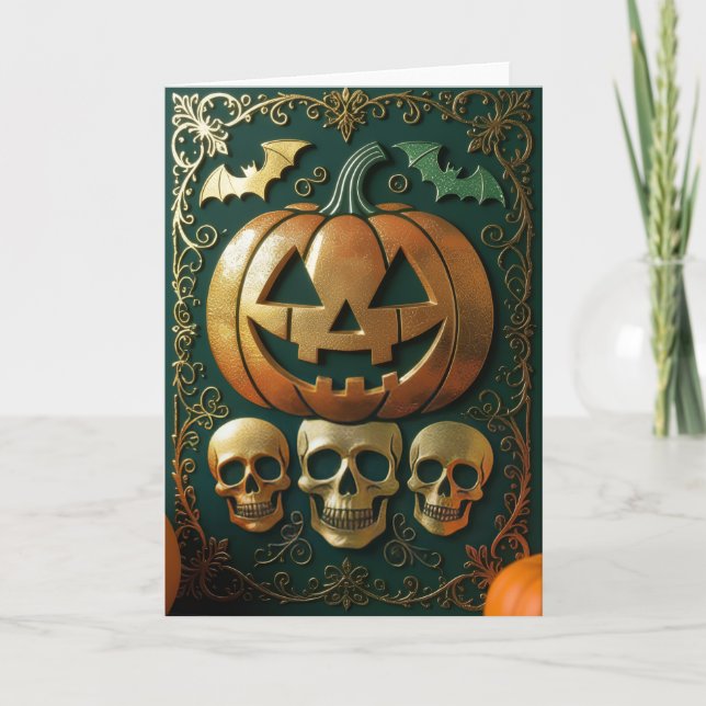 Halloween Card, Happy halloween, Happy halloween Tack Kort (Framsida)
