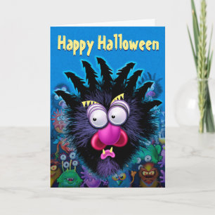 Halloween Card-inbjudan MONSTER PARTY roligt skräm Tack Kort