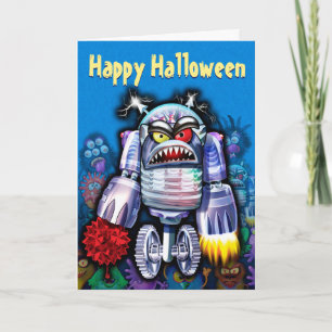 Halloween Card-inbjudan MONSTER PARTY roligt skräm Tack Kort