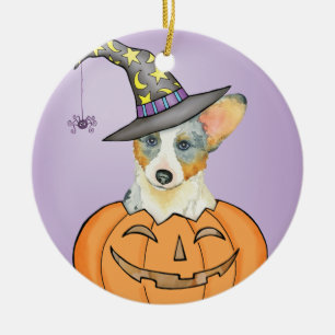 Halloween Cardigan Welsh Corgi Julgransprydnad Keramik