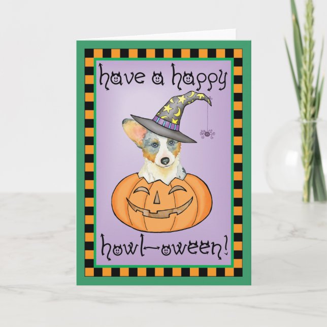 Halloween Cardigan Welsh Corgi Kort (Framsida)