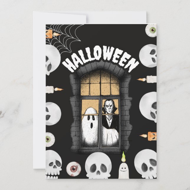Halloween carte d'invitation  inbjudningar (Framsida)