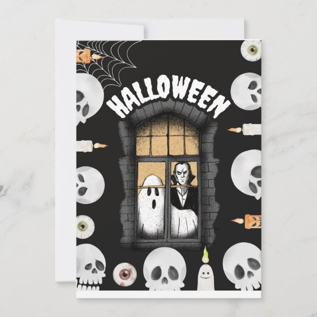Halloween carte d'invitation  inbjudningar (Framsida)