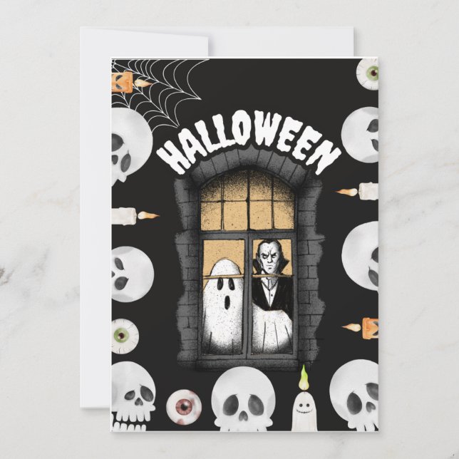 Halloween carte d'invitation  inbjudningar (Framsida)