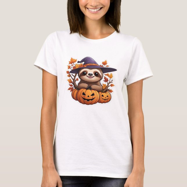 Halloween Cartoon Sloth Classic T-Shirt (Framsida)