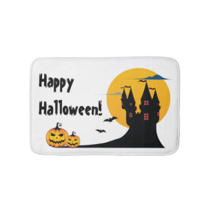 Halloween - Castle, Full Moon, Fladdermöss och Pum Badrumsmatta