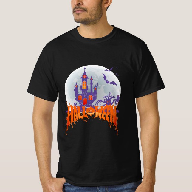 Halloween Castle T Shirt (Framsida)