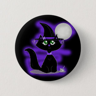 Halloween Cat and toy mouse Knapp