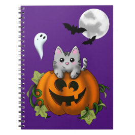 Halloween cat anteckningsbok