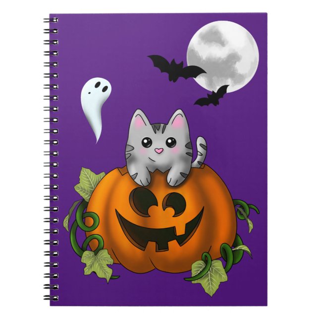 Halloween cat  anteckningsbok (Framsidan)