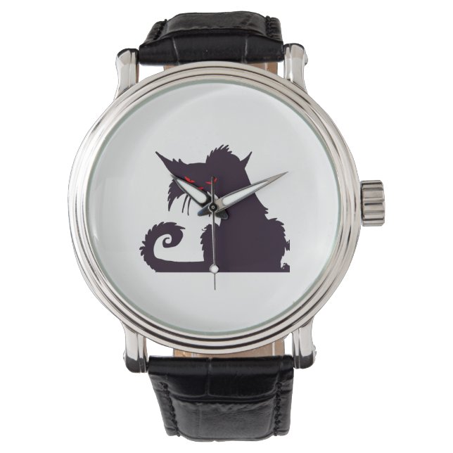 Halloween Cat Armbandsur (Framsida)