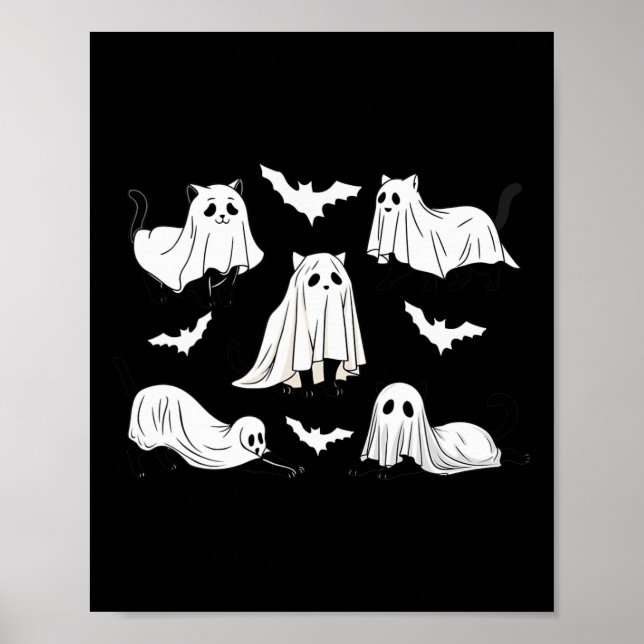 Halloween Cat Black Cat Halloween Scary Cat Arg Poster (Framsidan)