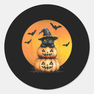 Halloween Cat Black Cat Halloween Scary Cat Arg Runt Klistermärke