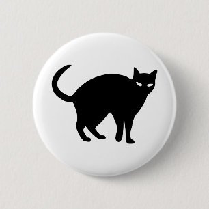 Halloween Cat Black Spooky Arg Svan Pet Animal Knapp