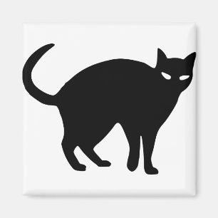 Halloween Cat Black Spooky Arg Svan Pet Animal Magnet