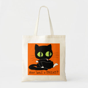 Halloween Cat Bus eller godis Bag Tygkasse