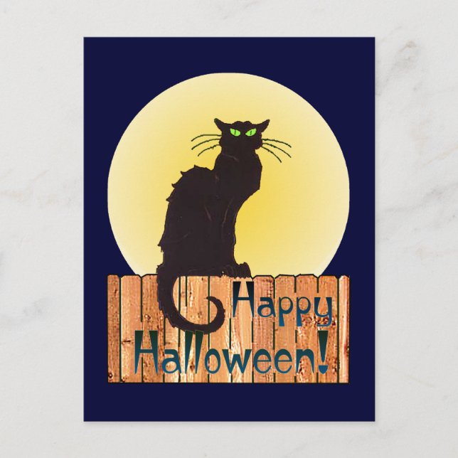 HALLOWEEN CAT by SHARON SHARPE Vykort (Framsida)