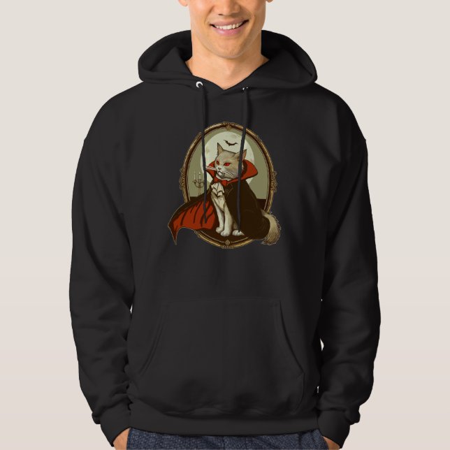 Halloween Cat, Count Catula Hoodie (Framsida)
