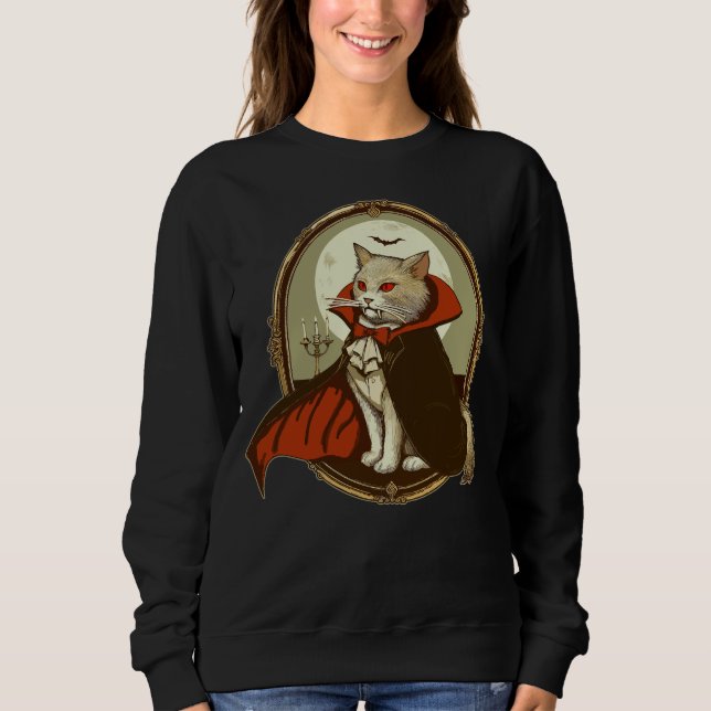 Halloween Cat, Count Catula T Shirt (Framsida)