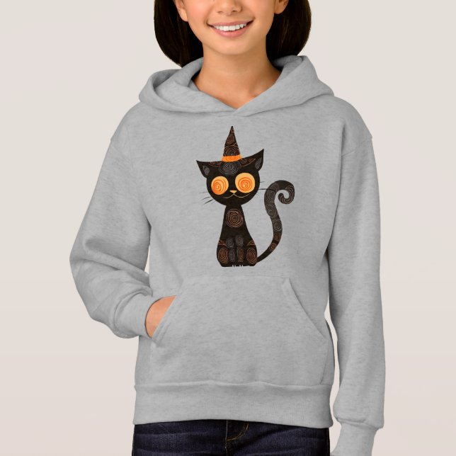 Halloween/cat//fall /whimsical t shirt (Framsida)