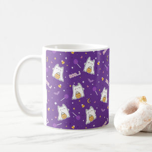 Halloween Cat Ghost Coffee Mugg