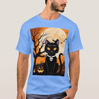 Halloween Cat Happy halloween Gift för familjejul T Shirt