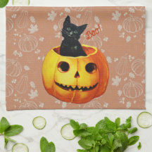 Halloween Cat i Pumpkin