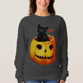 Halloween Cat i Pumpkin T Shirt