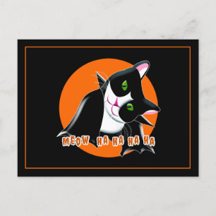 Halloween Cat Inbjudan Vykort