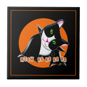 Halloween Cat Kakelplatta