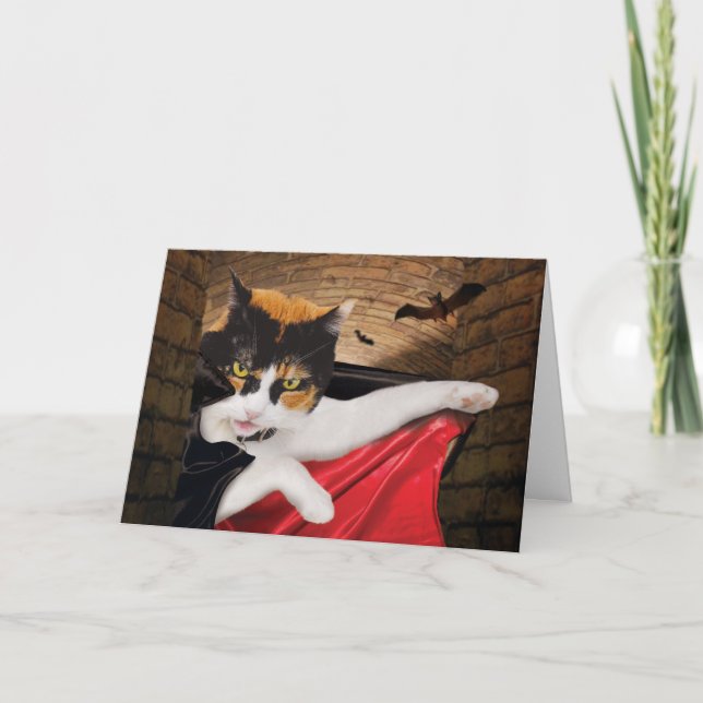 Halloween Cat-kort, ynkligt Cute Adsible Best Kort (Framsida)