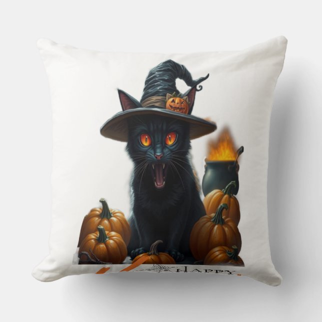 Halloween Cat  Kudde (Framsida)