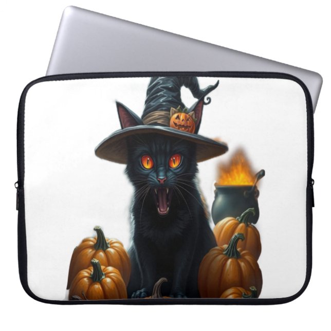 Halloween Cat  Laptop Fodral (Framsidan)