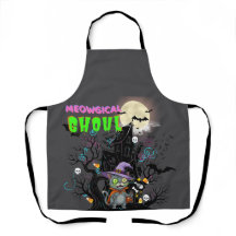 Halloween Cat ’Meowgical Ghoul’ Witch Kitten Måne