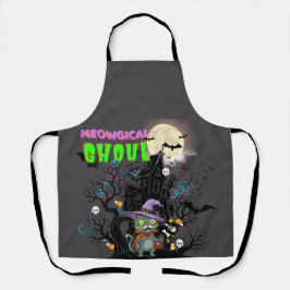 Halloween Cat ’Meowgical Ghoul’ Witch Kitten Måne