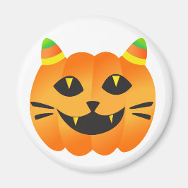 Halloween Cat-o'-Lantern Magnet