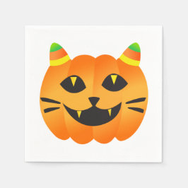 Halloween Cat-o'-Lantern Pappersservett
