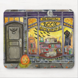 Halloween Cat och Bok Shop Musmatta